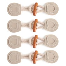 4 Sets Sew-On Toggle With Wooden Horn Button For Coat Jackets Shawl Diy ... - £15.71 GBP