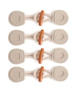 4 Sets Sew-On Toggle With Wooden Horn Button For Coat Jackets Shawl Diy ... - £15.84 GBP