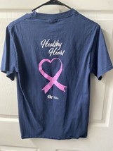 Port Company Short Sleeved T Shirt  Womens Small Blue Pink Ribbon Health... - £8.49 GBP