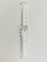 Timex 12mm Watch Band White Genuine Leather With Silver-tone Buckle - £9.13 GBP
