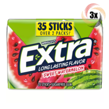 3x Packs Wrigley&#39;s Extra Sweet Watermelon Gum | 35 Sticks Each | Sugar Free - £16.13 GBP