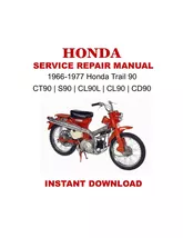 1966-1977 Honda Trail CT90 S90 CL90L C90 CL90 CD90 Service Repair Manual - $21.12 CAD