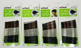 Scunci No Slip Grip 48 pc Multi Color Bobby Pins #17849 Lot of 4 - £11.95 GBP