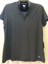Nwt Ladies Callaway Black &amp; White Short Sleeve Golf Shirt - Size L - £24.12 GBP