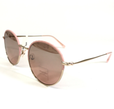 Vera Wang Sunglasses V485 PK Pink Gold Round Metal Rim with Pink Mirrored Lenses - £63.74 GBP