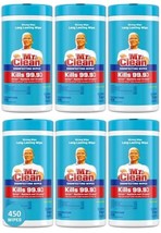 Brand New! Mr. CLEAN 75Ct Disinfecting Wipes, Citrus &amp; Light Scent -(Pack of 6)! - £26.09 GBP