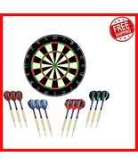 Professional 17.8&#39;&#39; Dartboard with 12 Steel Darts - Ideal for Serious Pl... - $1,321.41 MXN