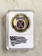 US ARMY &quot;10th MOUNTAIN DIVISION&quot; Challenge Coin w/ Presentation Box - $14.84