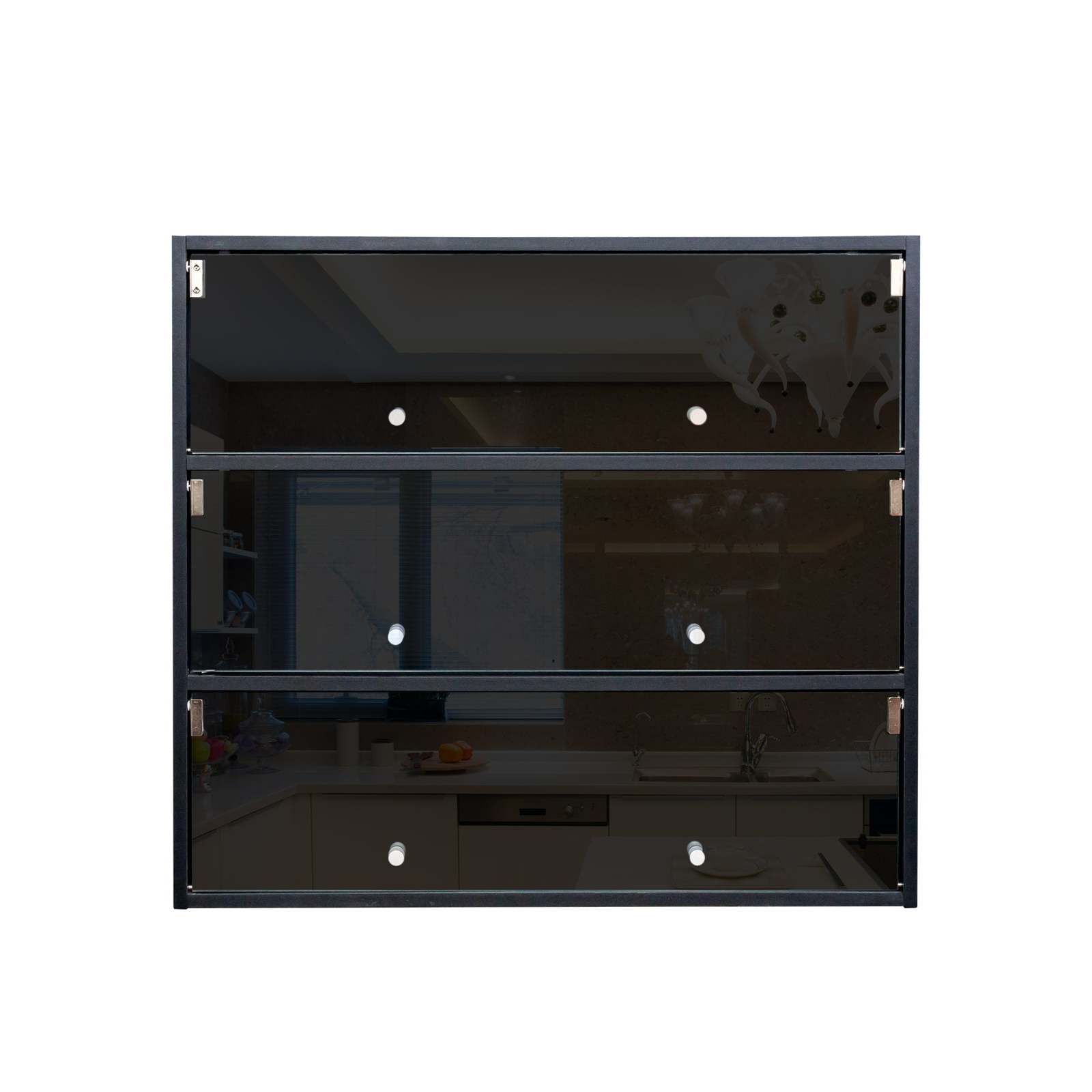 Black Glass Door Shoe Storage Cabinet with RGB LED Lights Item image 8