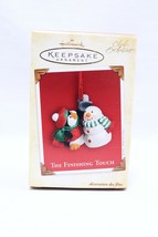 VINTAGE 2004 Hallmark Keepsake Ornament Finishing Touch Penguin + Snowman - £15.81 GBP