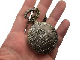 Steam Elegance - Vintage Pocket Watch for Railway Enthusiasts - $32.39 CAD