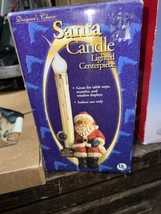 Santa Candle Lighted Centerpiece sitting Christmas Holiday St Nick - £8.00 GBP