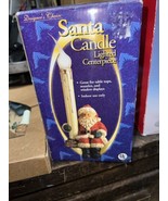 Santa Candle Lighted Centerpiece sitting Christmas Holiday St Nick - £7.80 GBP