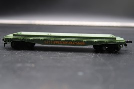 Vtg Mantua RB Tyco WESTERN MARYLAND 40&#39; Flat Car WM 2475 METAL Base - $14.99