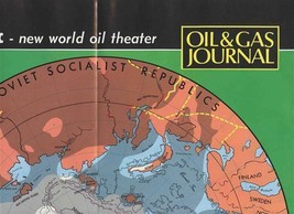 Artic New World Oil Theater Map 1960 Oil &amp; Gas Journal - £29.38 GBP