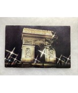 National Airlines MENU POSTCARD 1978 - Arc de Triomphe PARIS FRANCE - $27.11 CAD