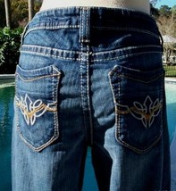 Cache Denim Button Embellished Jean Pant New Crop Stretch 0/2/6/8/10/12 NWT $98 - £30.64 GBP