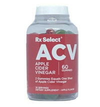 RX Select ACV Apple Cider Vinegar 60 Gummies Dietary Supplement Exp 04/2025 - £16.03 GBP