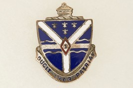 Vintage US Military WW2 Era 131st Infantry Regiment DUI Insignia Crest Pin - £10.11 GBP
