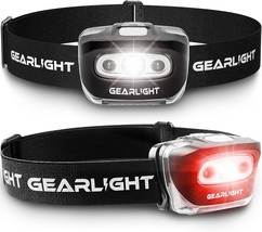 Gearlight 2Pack Led Headlamp - Outdoor Camping Head Lamps With Adjustable - £30.86 GBP