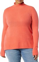 Goodthreads Women&#39;s Mid-Gauge Stretch Funnel Neck Sweater SIZE XXL Coral... - $36.64 CAD