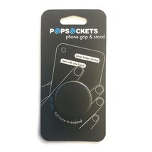 PopSockets Single Phone Grip Universal Phone Holder Black NEW Phone Stand - £4.71 GBP