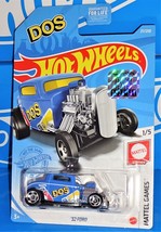 Hot Wheels 2021 Factory Set Mattel Games Series #27 &#39;32 Ford Blue DOS w/ RSWs - £3.16 GBP