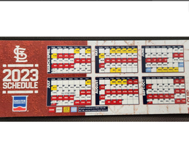 St Louis Cardinals 2023 Magnet Schedule / Pocket Schedule Combo  - $13.00