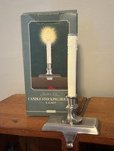 Britton Rose Candle Christmas Stocking Holder Lamp Restoration Hardware ... - $18.57