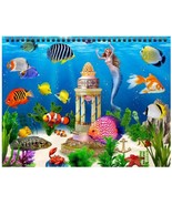 Calendar 2023 for girls wall calendar  &quot;Underwater world and mermaids&quot; LuLu - £21.23 GBP