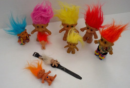 Vintage troll doll lot forest troll, roller blader, troll key chain, troll watch - £17.40 GBP