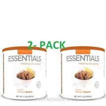 2 Pack - Essentials Refried Beans #10 Cans Emergency Long Term Food, 25 Year  - £47.12 GBP