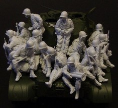 1/35 15pcs Resin Model Kit US Army Soldiers Normandy WW2 Unpainted - $37.11