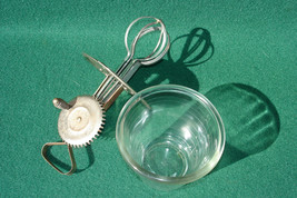 Rotary Egg Eggs Beater Vintage Glass Metal Kitchen Mixer 16oz.1923 99 ye... - $80.00