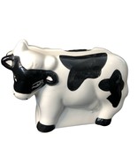 Holstein Dairy Cow Napkin Or Mail Holder Ceramic Black And White Vintage - $275.22 MXN