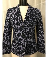 Lafayette 148 New York Women&#39;s Blazer Purple Black White Size 2  - $49.50