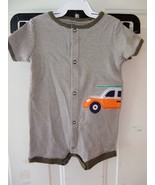 CARTER&#39;S BROWN/WHITE STRIPED OUTFIT W/CAR ON SIDE NEW - $22.16 CAD