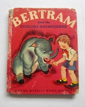 BERTRAM And The Ticklish Rhinoceros ~ Vintage Childrens Rand McNally Elf... - $8.81