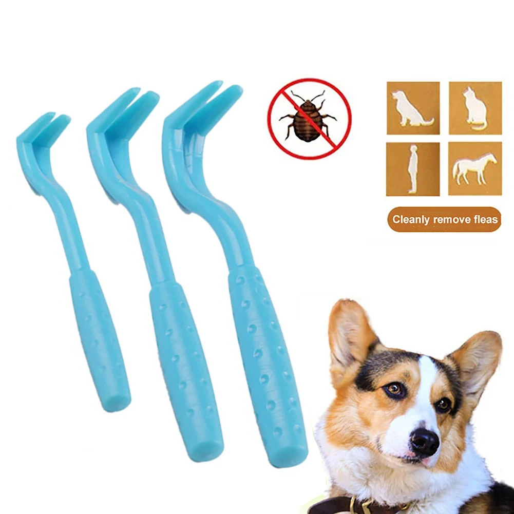 Cessories pet flea remover hook tool tick remover tweezer cat dog grooming supplies pet thumb200