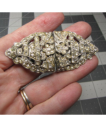 W. Goetz Patented Clear Stone Dress Clips Brooch Duette Triplette Patent... - $74.95