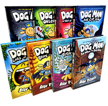 Dav Pilkey DOG MAN Set ◆ Lot of 8 Hard Cover Book Titles 1-8 - £40.55 GBP
