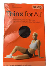 Boxed Thinx For All Period Underwear XL Black Brief Slip All-Day Absorbency - $280.40 MXN