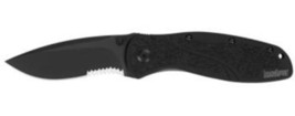 Kershaw 1670BLKST Blur Black Locking Liner Thumbstud Folding Knife Serrated - £72.48 GBP