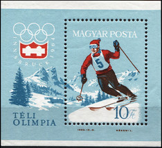 Hungary. 1964. Winter Olympic Games - Innsbruck 1964, Austria (MNH OG) S/S - £3.16 GBP