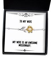 Love Wife, My Wife is an Awesome Missionary, Inspirational Holiday Sunflower Bra - £39.03 GBP