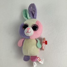 Ty Basket Beanies Bloom Easter Bunny 4&quot; Plush Stuffed Animal Toy 2015 w ... - $275.28 MXN