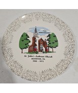 Vintage 1900-1975 St. John&#39;s Lutheran Church Mohnton PA Souvenir Plate - $345.63 MXN
