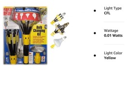 Bayco LBC-600SDL Light Bulb Changing Kit 3-Pcs, Yellow (Steel Pole NOT Included) - £12.73 GBP