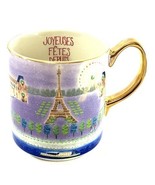 Joyeuses Fetes Depuis Paris Mug Anthropologie 2023 Coffee Cup Gold Trim ... - $29.95