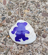 Grateful Dead  Purple Dancing Bear  Hand Painted  Shell Ornament    Home  Decor  - £8.62 GBP